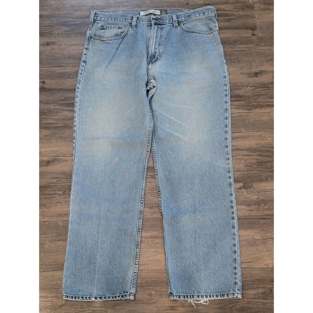 Urban Up Pipeline Mens Light Wash Straight Leg Denim Jeans 38x32